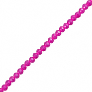 Top faceted beads 4x3mm disc Fuchsia Pink