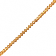 Top faceted beads 4x3mm disc Brown