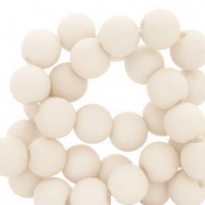 8 mm acrylic beads Off white