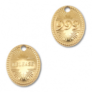 BY31&reg; Stainless steel charm angelnumbers 999 / release Gold