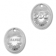 BY31&reg; Stainless steel charm angelnumbers 555 / change Silver