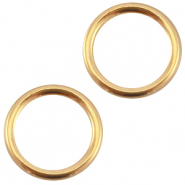 Closed DQ European metal ring 13.5mm Gold (nickel free)