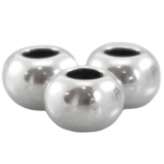 DQ European metal bead 7x5mm Antique Silver (nickel free)