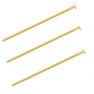 DQ European metal headpins 25mm Gold (nickel free)
