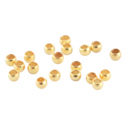 DQ European metal crimp bead 2mm Gold (nickel free)