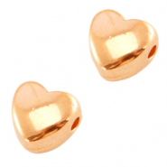 DQ European metal beads heart Rose Gold (nickel free)