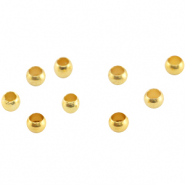 DQ metal crimp beads 3.0mm Gold (nickel free)