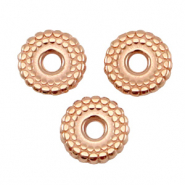 DQ European metal deco beads disc 8mm Rose Gold (nickel free)