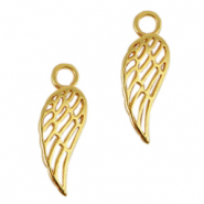 DQ European metal charms angel wing Gold (nickel free)