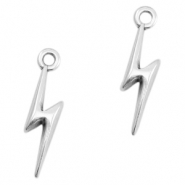 DQ European metal charms lightning Antique Silver (nickel free)