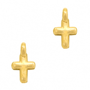 DQ European metal charms cross Gold (nickel free)