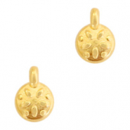 DQ European metal charms flower Gold (nickel free)