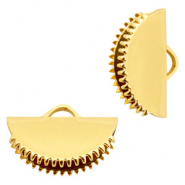 DQ European metal findings ribbon ends 15mm Gold (nickel free)