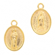 DQ European metal charms Maria oval Gold (nickel free)