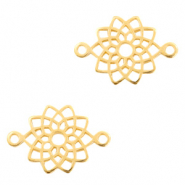 DQ European metal charms connector mandala Gold (nickel free)