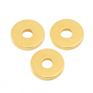 DQ European metal beads disc rondelle 6x1mm Gold (nickel free)