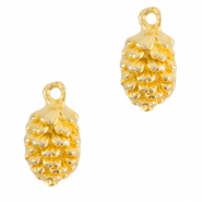 DQ European metal charms pine cone Gold (nickel free)