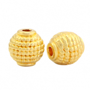 DQ European metal beads oval tube Gold (nickel free)