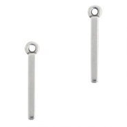 DQ European metal charms bar Antique Silver (nickel free)