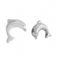 DQ European metal beads dolphin Antique Silver (nickel free)