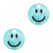 Plexx charms smiley Shiny Tiffany Blue