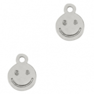 DQ European metal charms smiley Antique Silver (nickel free)