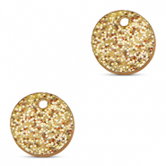 Statement charms 12mm Glitter Light Gold