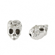 DQ European metal beads skull Antique Silver (nickel free)
