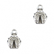 DQ European metal charms ladybug Antique Silver (nickel free)