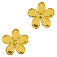 DQ European metal charms flower Gold (nickel free)