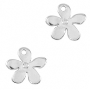 DQ European metal charms flower Antique Silver (nickel free)