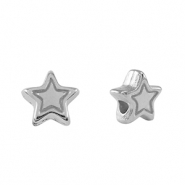 DQ European metal beads star Antique Silver (nickel free)