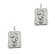 DQ European metal charms seahorse Antique Silver (nickel free)