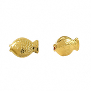 DQ European metal beads fish Gold (nickel free)