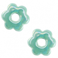 DQ greek ceramic beads flower Turquoise