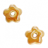 DQ greek ceramic beads flower Warm Yellow