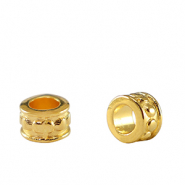 DQ European metal beads tubes Gold (nickel free)