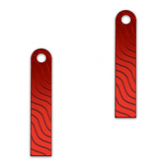 Statement charms bar wave Metallic Red