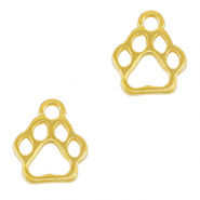 DQ European metal charms dog paw Gold (nickel free)