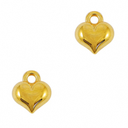 DQ European metal charms heart Gold (nickel free)