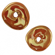 DQ greek ceramic beads donut Autumn Orange