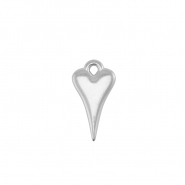 DQ European metal charms Heart Antique Silver