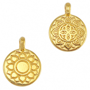 DQ European metal charms Flower Gold (nickel free)