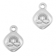 DQ European metal charms rainbow Antique Silver (nickel free)