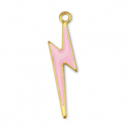 DQ European metal charms thunder Light Pink-Gold (nickel free)