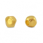 DQ European metal beads cube Gold (nickel free)
