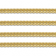 Stainless steel findings belcher chain curb links flat Gold