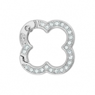 Colourful jewellery findings key chain flower Silver