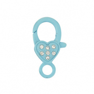 Colourful jewellery findings lobster clasp heart Light Blue