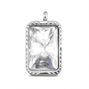 BY31&reg; Stainless steel charms rectangle Silver